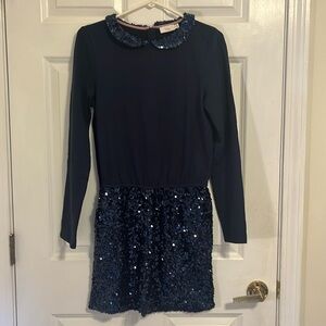 Blue sequin jumper, kids, Boden 15-16y